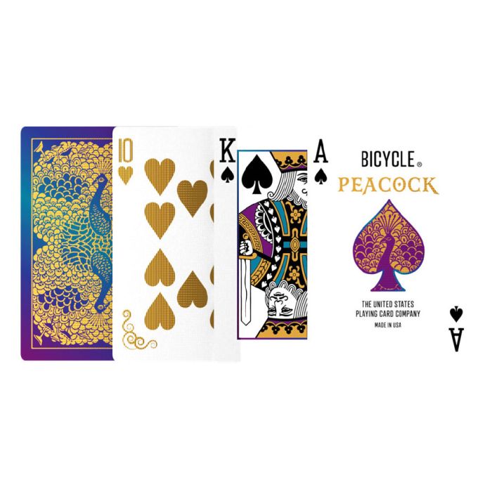 Purple Peacock Playing Cards