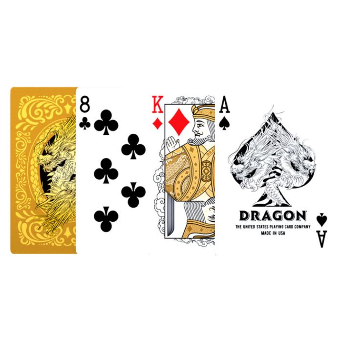 Gold Dragon Playing Cards