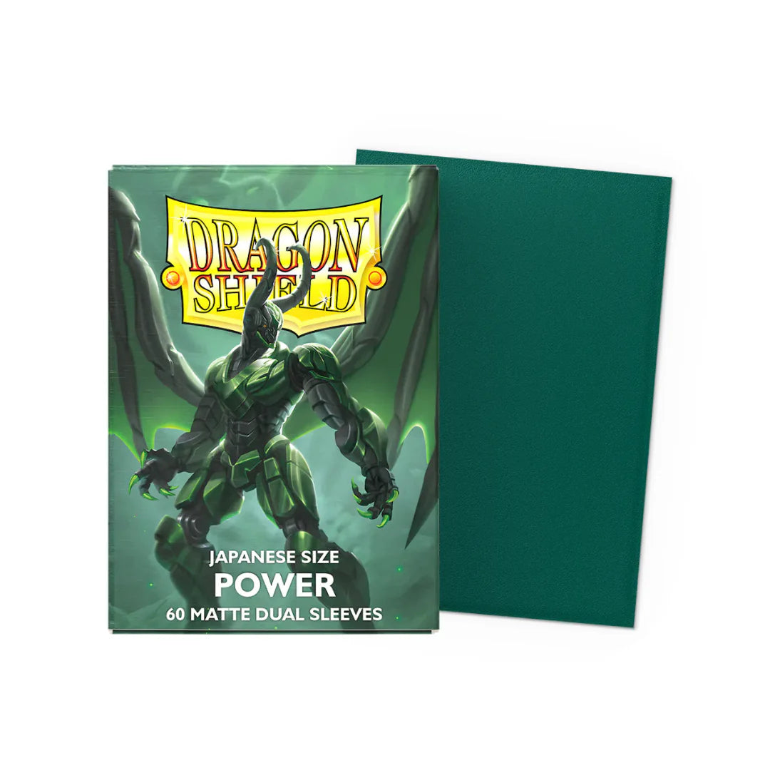 Dragon Shield Japanese Size 60ct Dual Matte Sleeves: Power Green