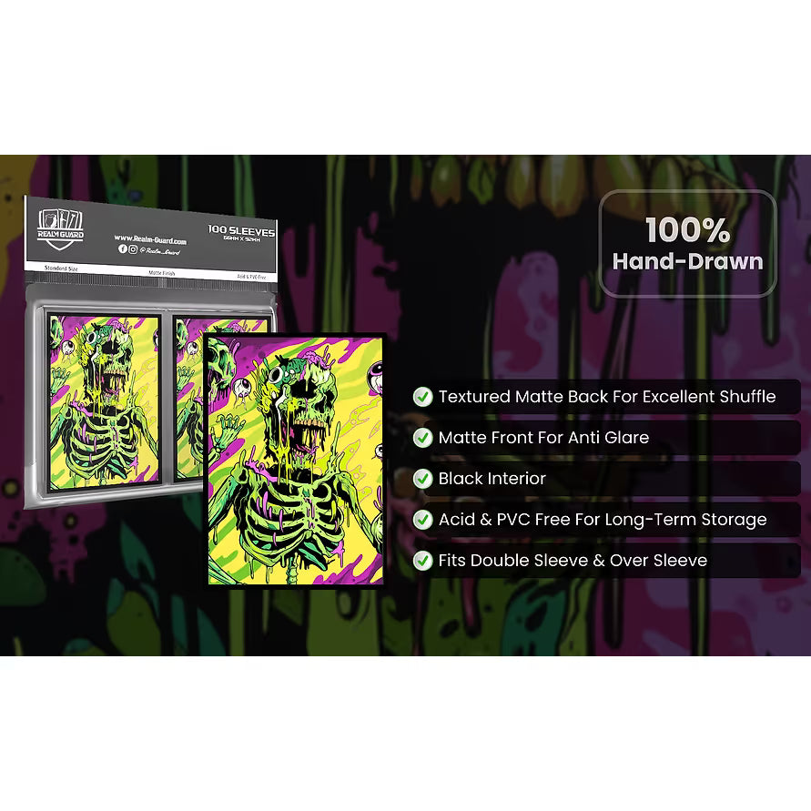 Realm Guard: Art Sleeves - Melting Skull V2