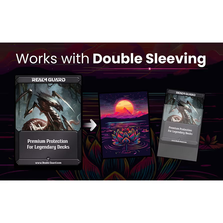 Realm Guard: Art Sleeves - Neon Retro Black Lotus