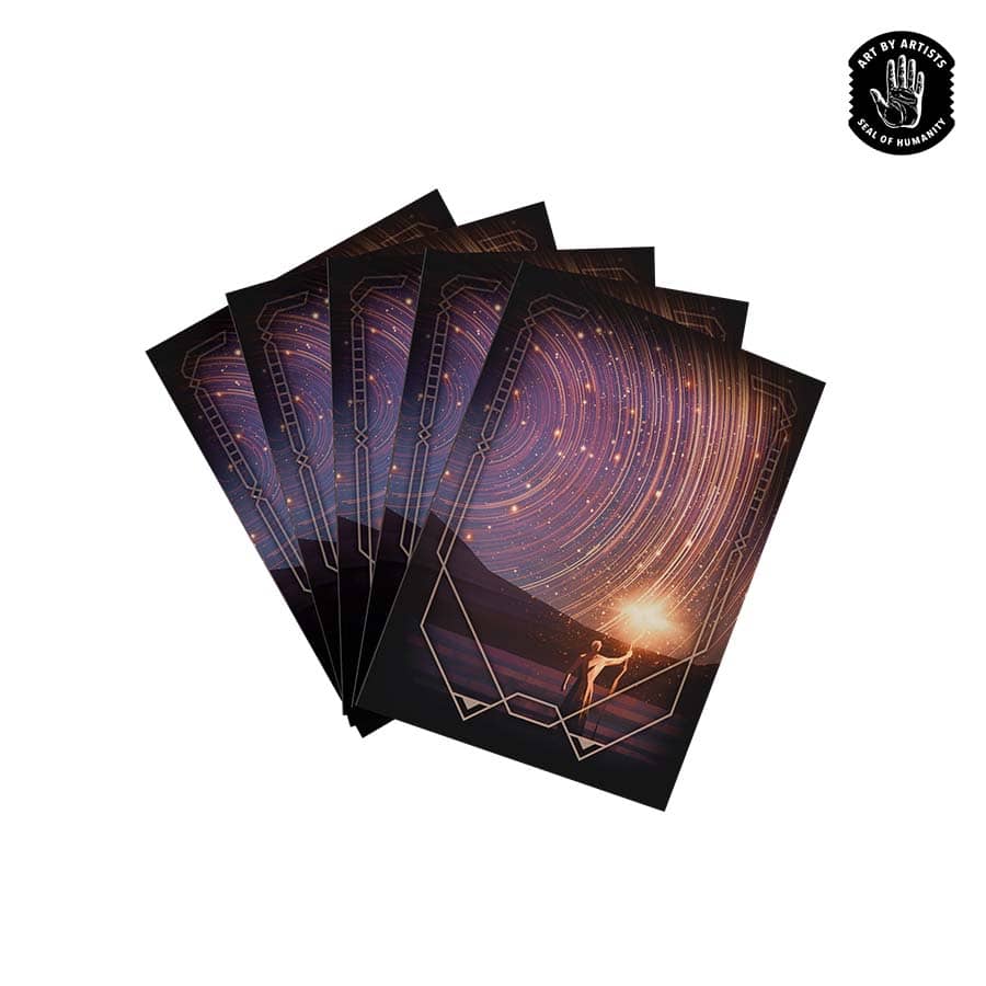 Orange Nebula: Curator Masterwork Sleeves 100ct