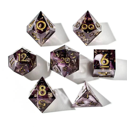 Orchid Dust 7-Piece Polyhedral Dice Set