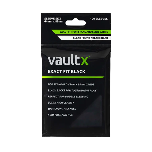 Exact Fit Black Card Sleeves: Pack of 100