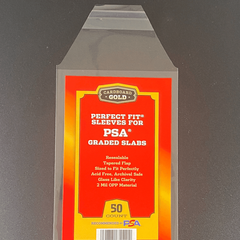 Cardboard Gold Perfect Fit Sleeves for Graded Slabs (PSA) Cardboard Gold Perfect Fit Sleeves for Graded Slabs (PSA)