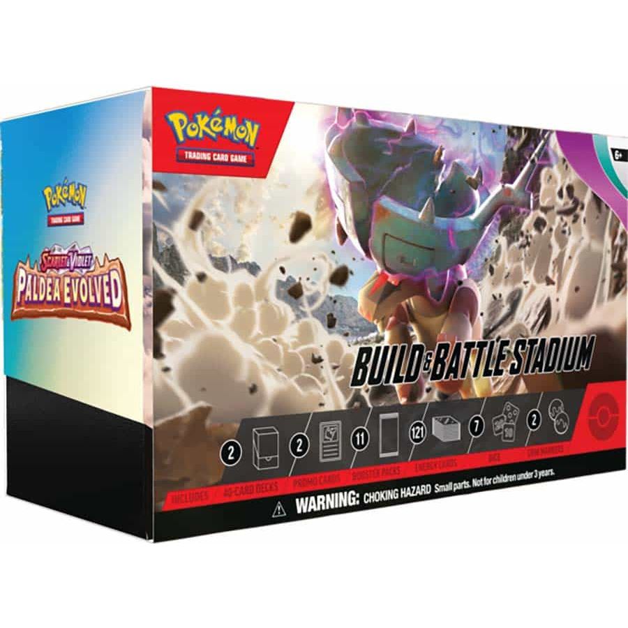 Pokemon: Paldea Evolved - Build and Battle Stadium CASE 6 BOXES