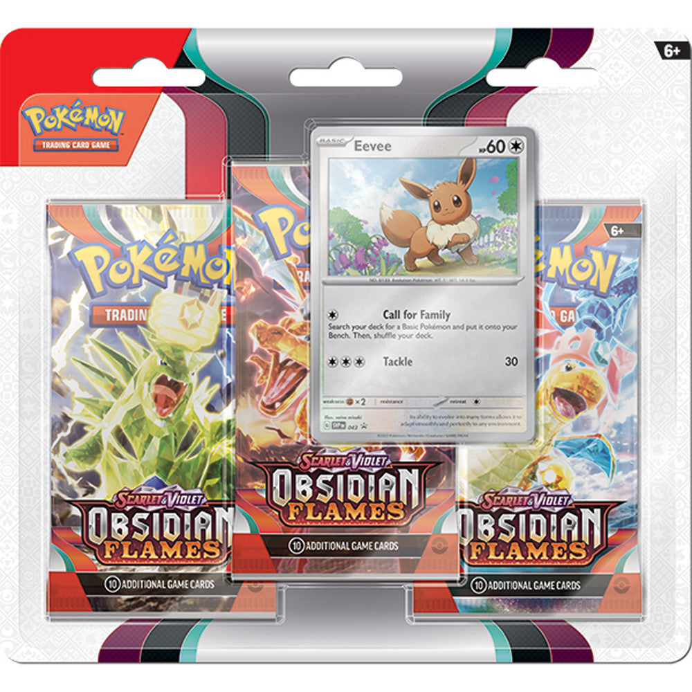 Pokemon: Obsidian Flames:  Scarlet and Violet: 3-Booster Blister