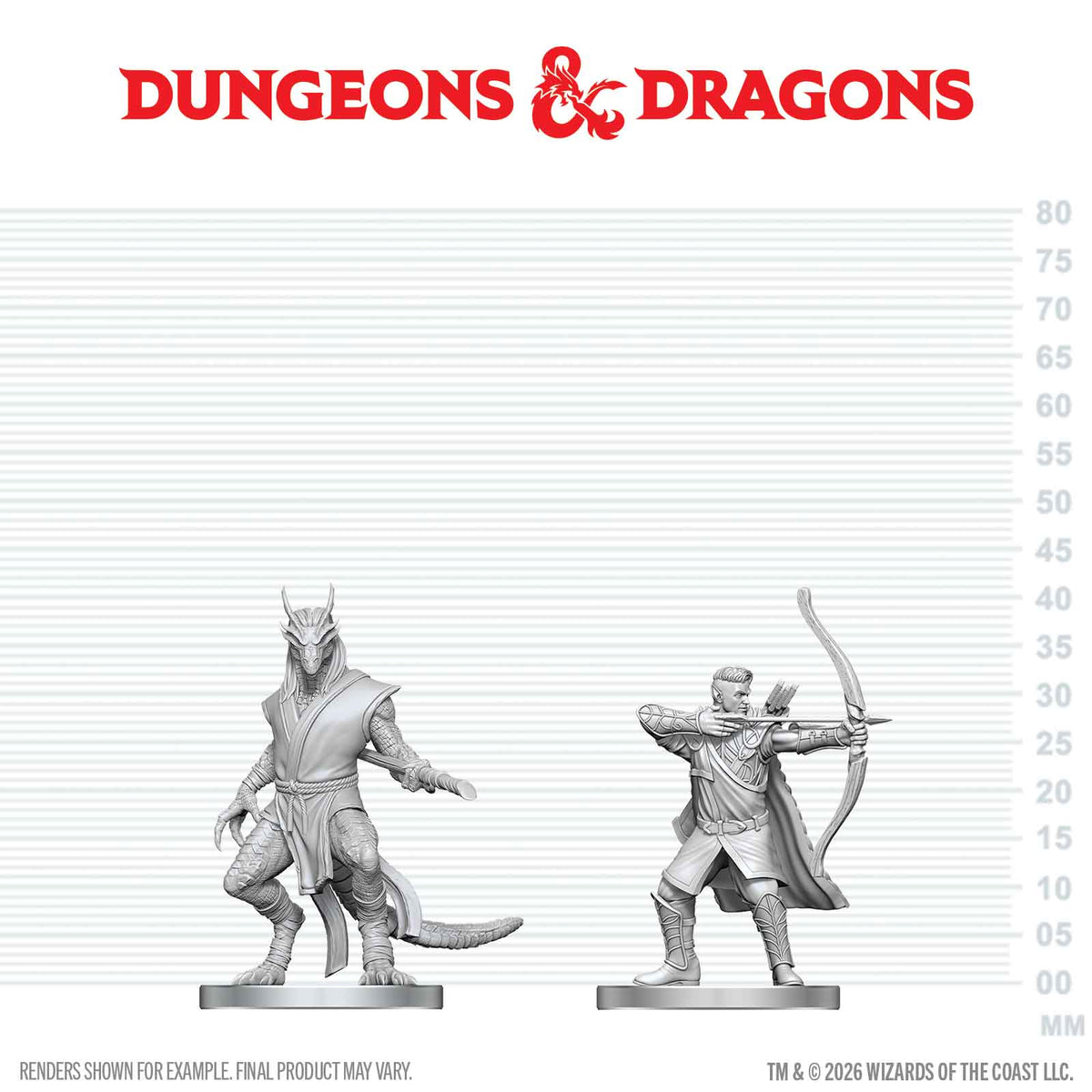 W28 Elf Ranger & Dragonborn Monk Miniatures
