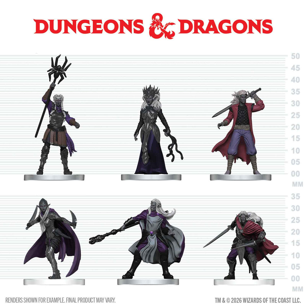 Icons of the Realms: Drow Warband Miniatures