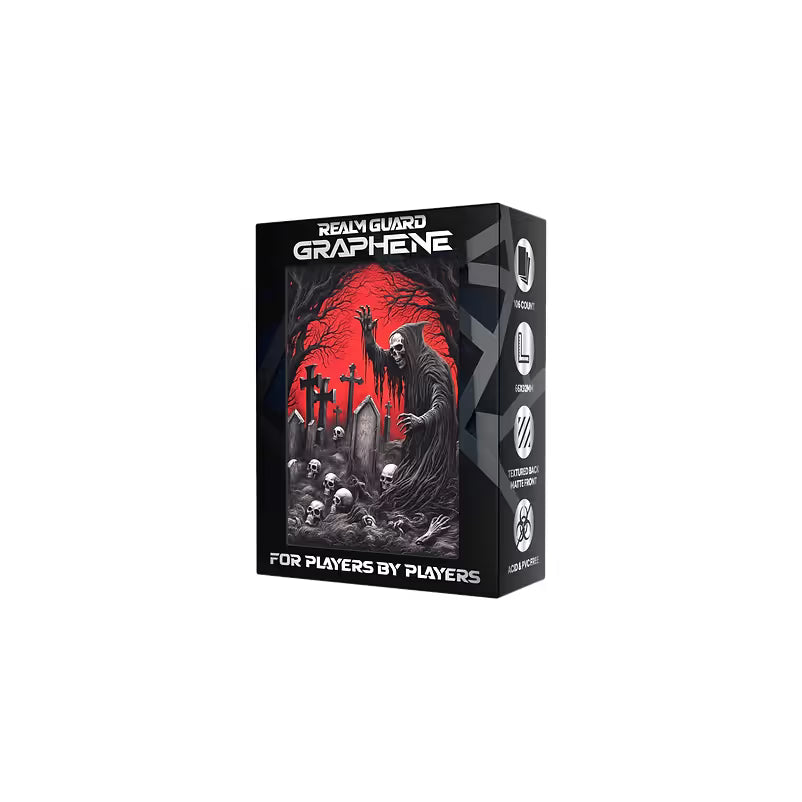 Realm Guard: Graphene Art Sleeves - Red/Black Necromancer