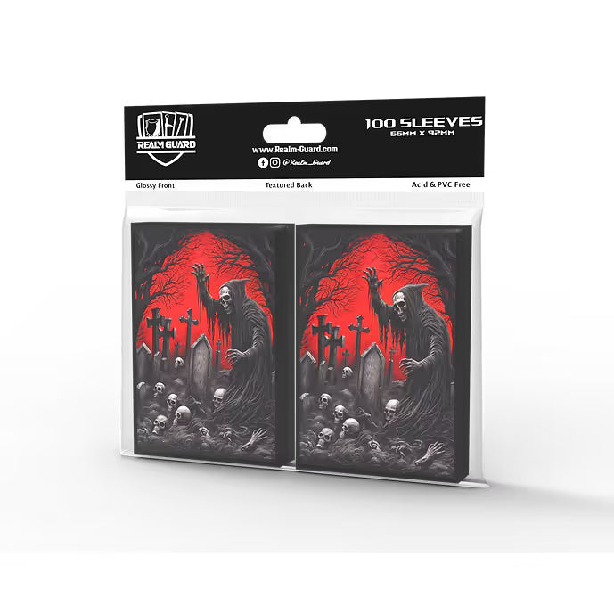 Realm Guard: Art Sleeves - Red/Black Necromancer