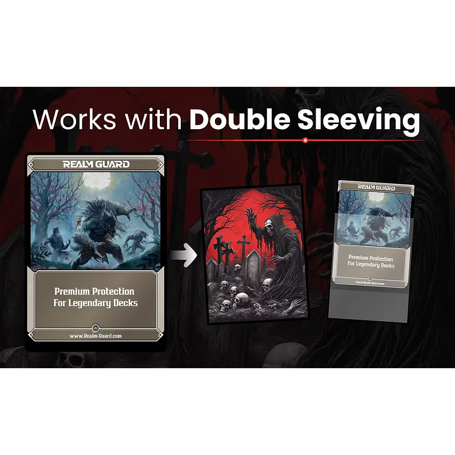 Realm Guard: Art Sleeves - Red/Black Necromancer