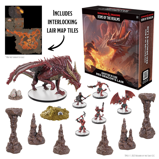 Icons of the Realms: Adventure in a Box - Red Dragon's Lair Miniatures