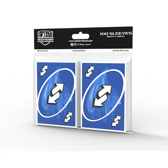 Realm Guard: Art Sleeves - Reverse Mono Blue