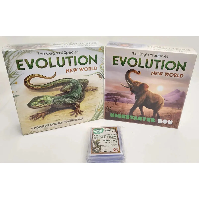 Evolution: New World and Kickstarter Bundle with Sleeves