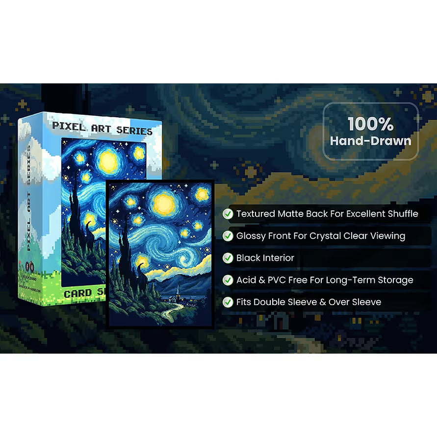 Realm Guard: Pixel Art Sleeves - Starry Night