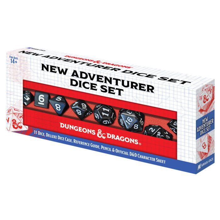 Dungeons and Dragons: New Adventurer Set with Black Dice (Pre-Order)