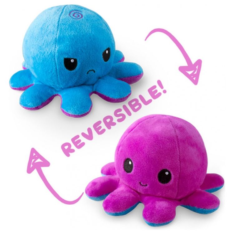 Reversible Octopus Plush: Purple & Blue