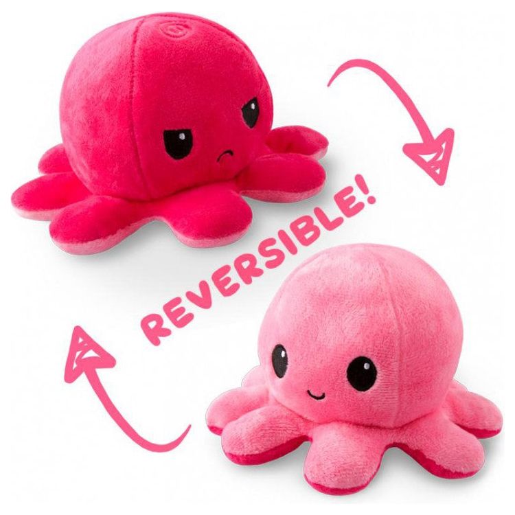 Reversible Octopus Plush: Double Pink