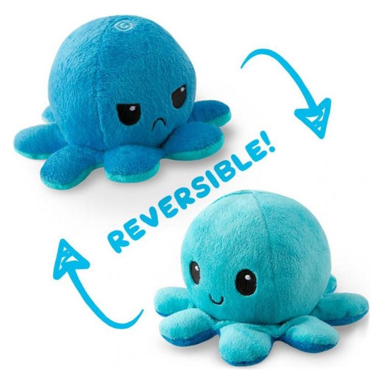 Reversible Octopus Plush: Double Blue