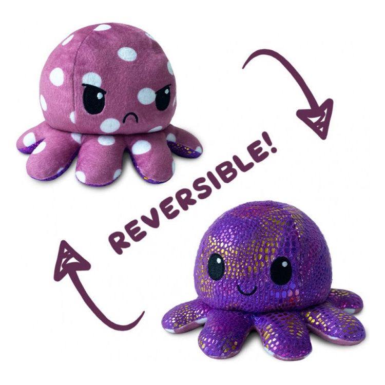 Reversible Octopus Plush: Shimmer & Dot