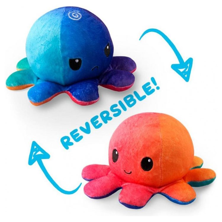 Reversible Octopus Plush: Sunset & Mermaid