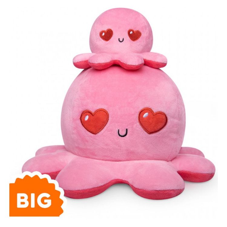 BIG Reversible Octopus Plush: Pink Love