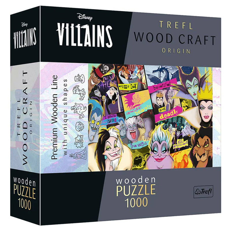 Disney Villains: Wooden Puzzle 1000pc
