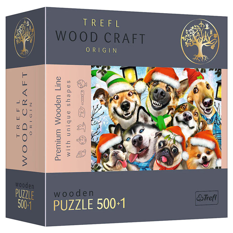 Festive Dog 501pc Woodcraft Puzzle