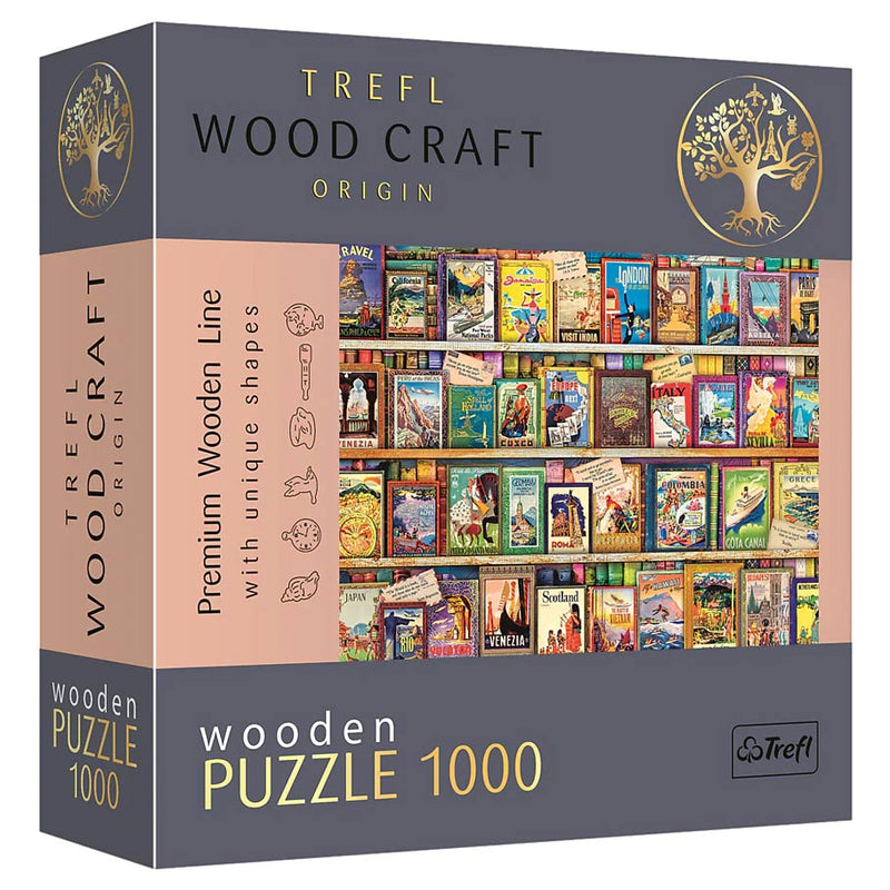 World Travel 1000pc Woodcraft Puzzle