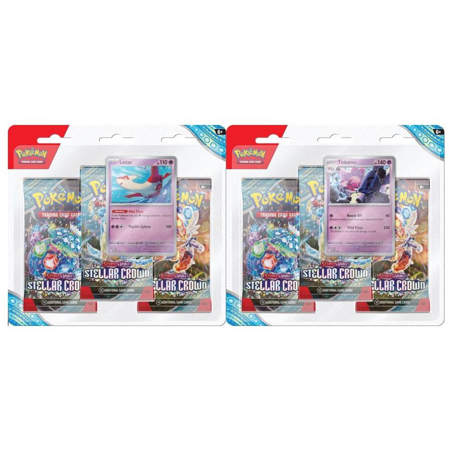 Pokemon: Stellar Crown - Three-Booster Blister (Styles may Vary)