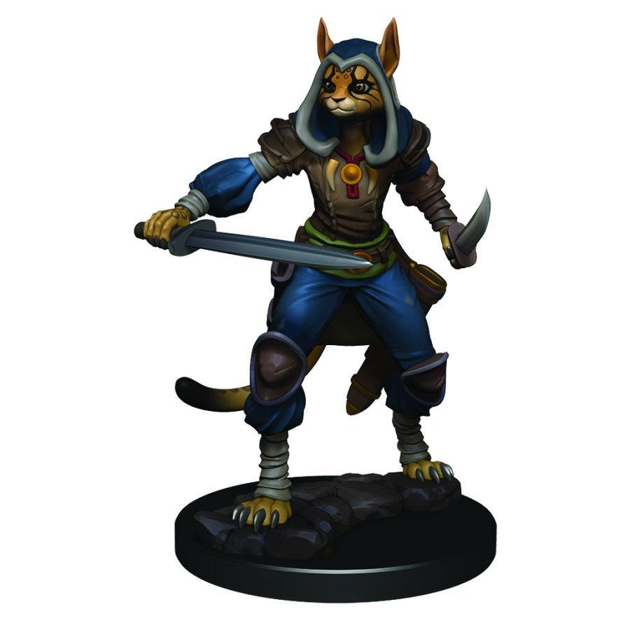 W03 Female Tabaxi Rogue Miniature