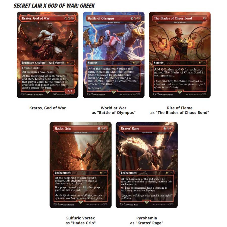 Magic the Gathering: Secret Lair X God of War: Greek: Non-Foil