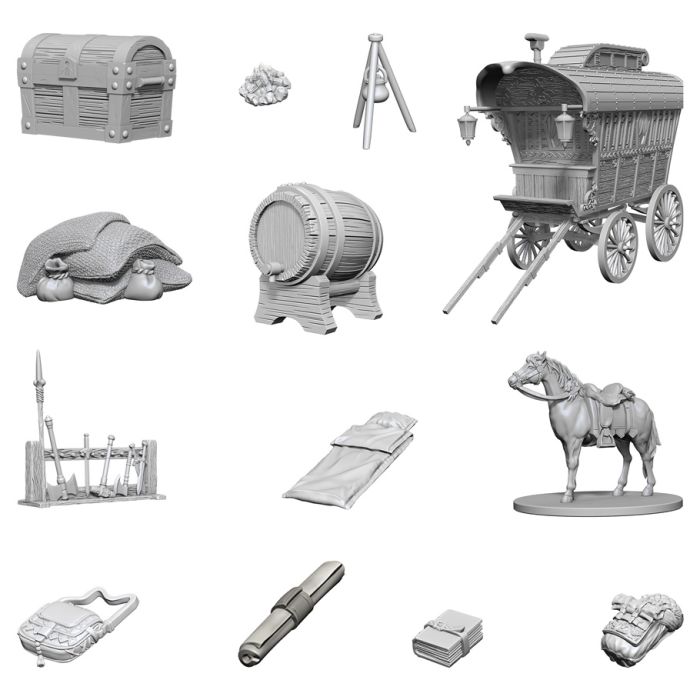 W04 Adventurer`s Campsite Miniatures