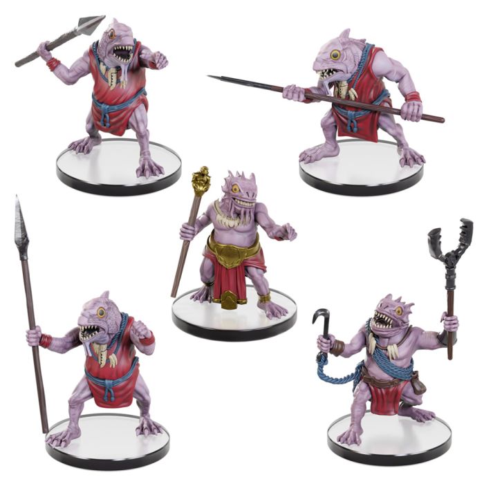 Icons of the Realms: Kuo Toa Warband Miniatures