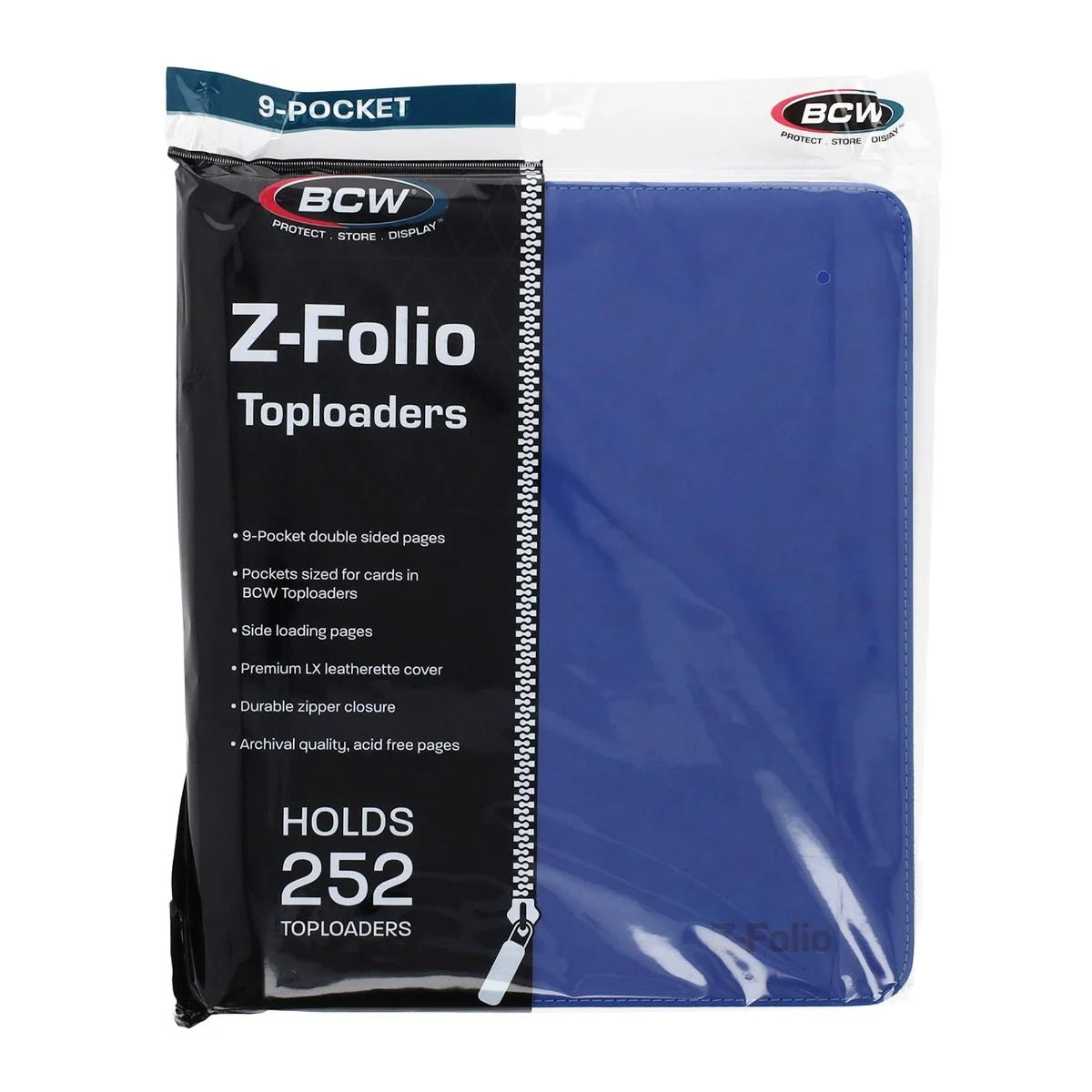 Z-Folio 9-Pocket LX Toploader Album - Blue