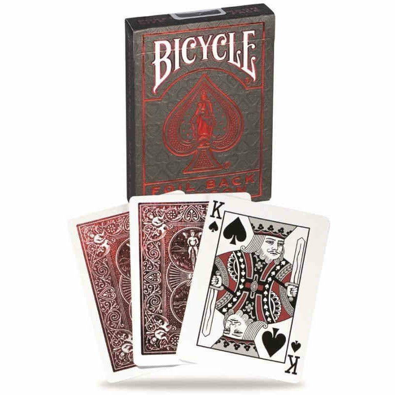 Metalluxe Red Playing Cards - Crimson Foil Back